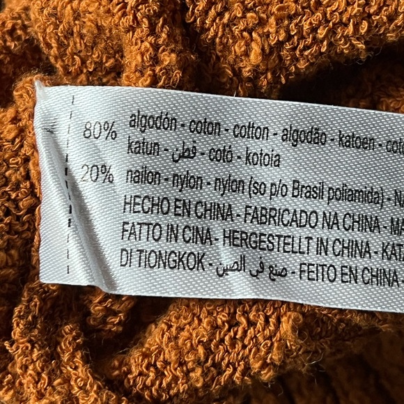 Zara Knit 3/4 Inch Sleeve Crop Top Sweater Brown Size Medium - Picture 4 of 8